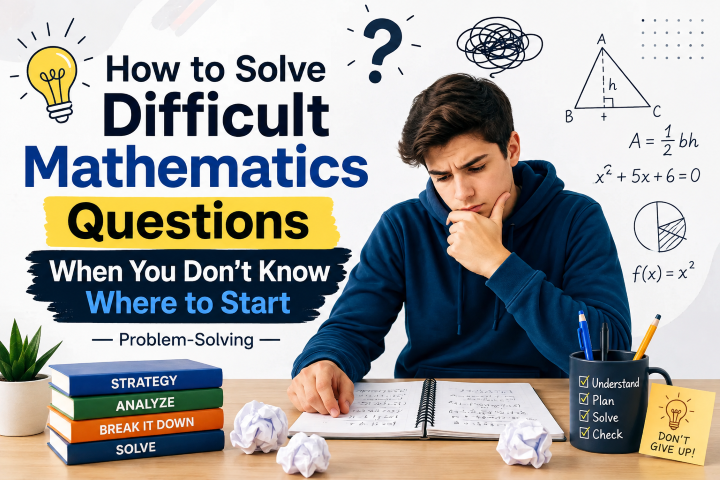 How to Solve Difficult Mathematics Questions When You Don’t Know Where to Start